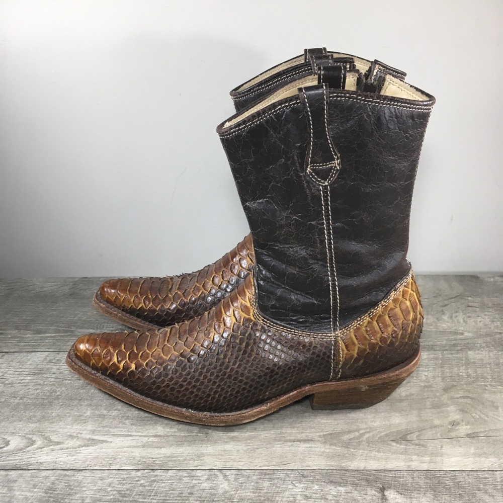 Rustico Cuadra Honey Python Snake Skin Leather Co… - image 6